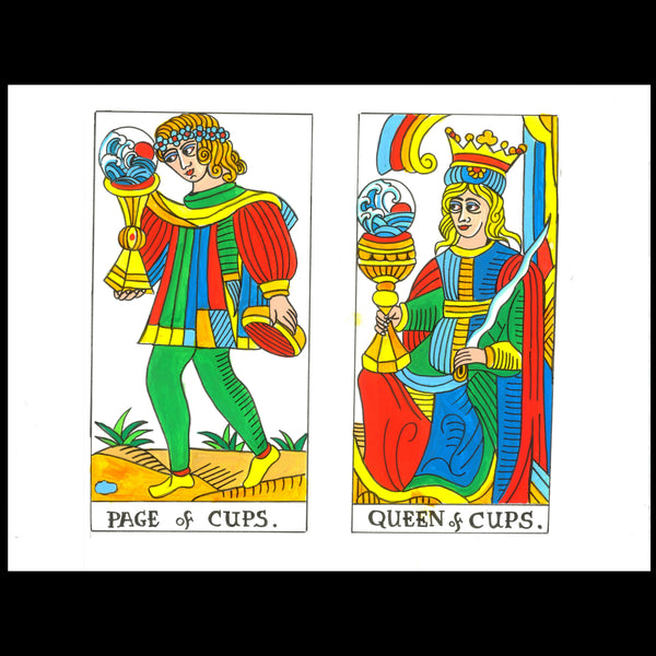 Page and Queen of Cups