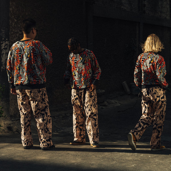 Guy Le Tattooer Hannya Belted Trousers