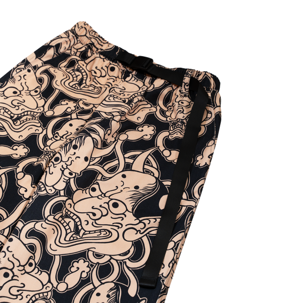 Guy Le Tattooer Hannya Belted Trousers