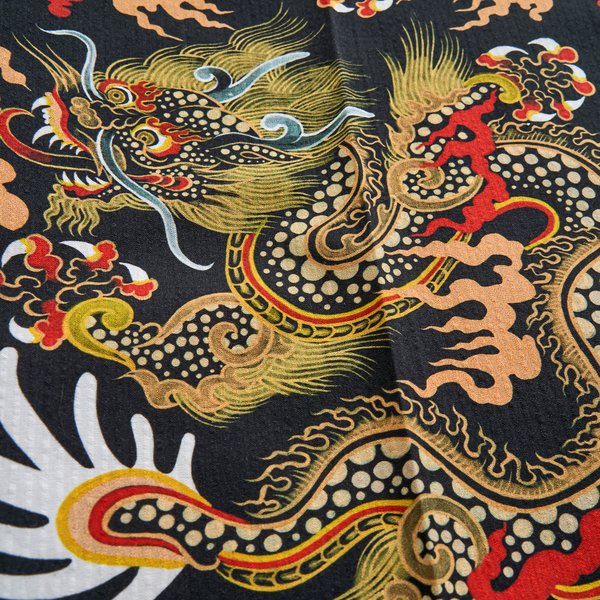 108 Dragons Black Belted Trousers (black/multi)