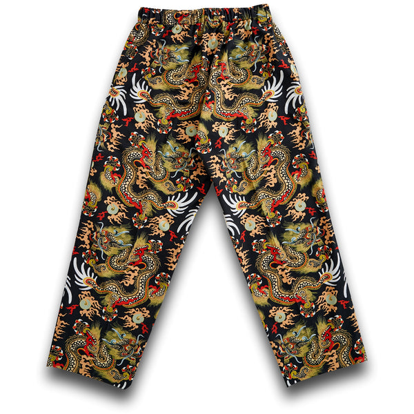 108 Dragons Black Belted Trousers (black/multi)
