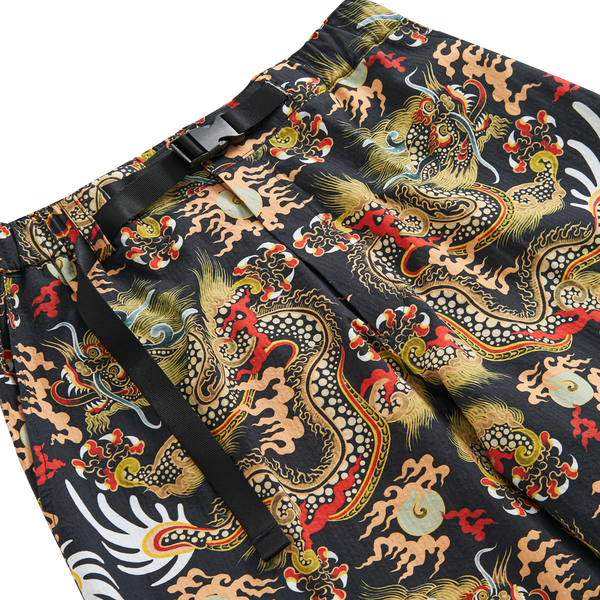 108 Dragons Black Belted Trousers (black/multi)