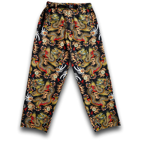 108 Dragons Black Belted Trousers (black/multi)