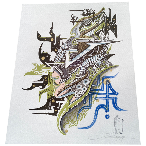 Hand-embellished Letterpress Print