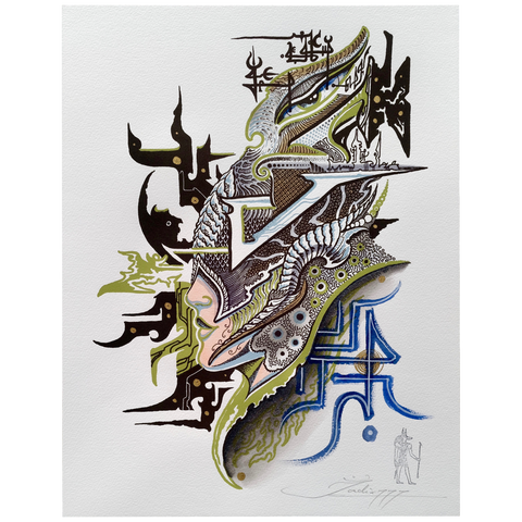 Hand-embellished Letterpress Print