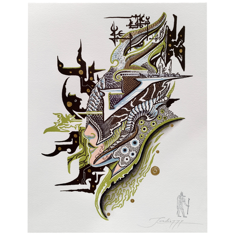 Hand-embellished Letterpress Print