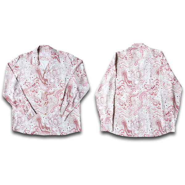 Good Luck Long Sleeve Shirt (red/off-white)