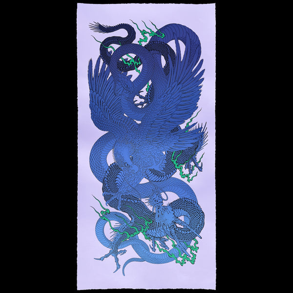 Screenprint (Lilac with Blue Fade)