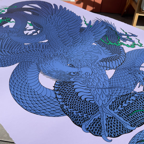 Screenprint (Lilac with Blue Fade)