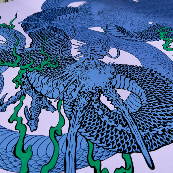 Screenprint (Lilac with Blue Fade)