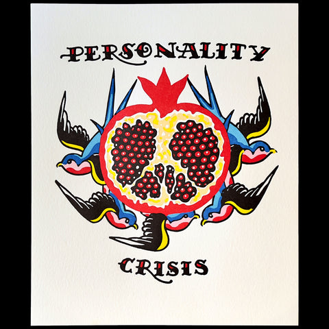 Personality Crisis Letterpress Print