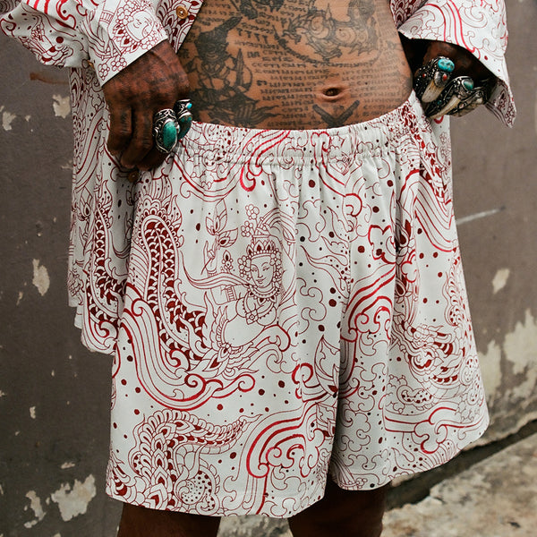 Good Luck Long Sleeve Shirt (red/off-white)