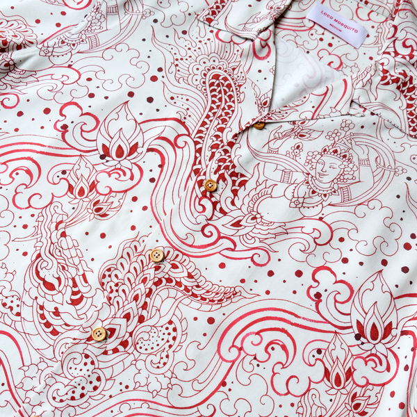 Good Luck Long Sleeve Shirt (red/off-white)