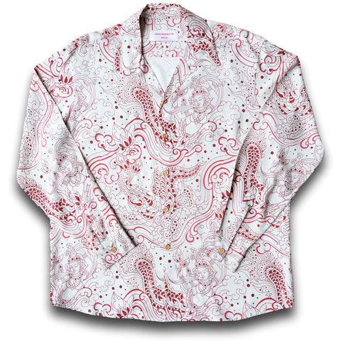 Good Luck Long Sleeve Shirt (red/off-white)