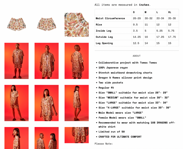 108 Dragons Shorts (off-white/multi)