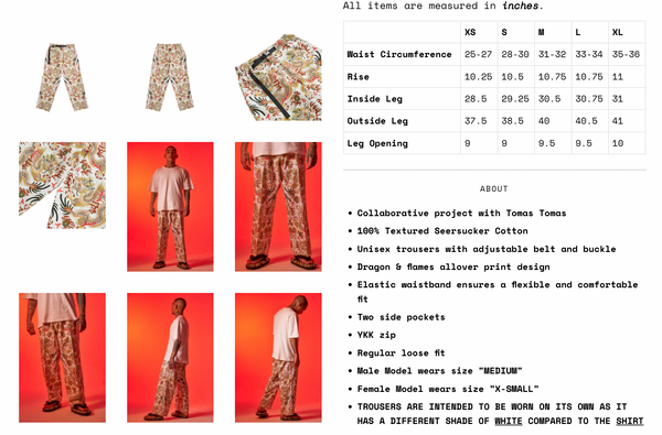 108 Dragons Off-White Belted Trousers (off-white/multi)