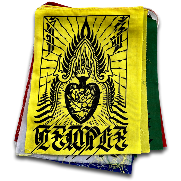 Temple Prayer Flags by Freddy Corbin