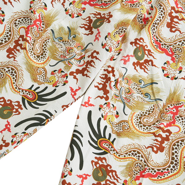 108 Dragons Off-White Belted Trousers (off-white/multi)