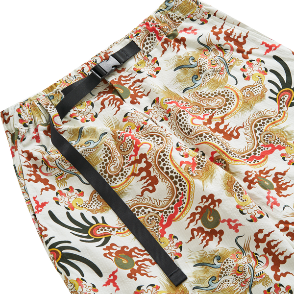 108 Dragons Off-White Belted Trousers (off-white/multi)